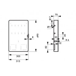 Thirard Armoire de stockage 10 cadenas murale finition jaune avec porte Kobleo