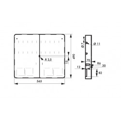 Thirard Armoire de stockage 20 cadenas murale finition jaune avec porte Kobleo
