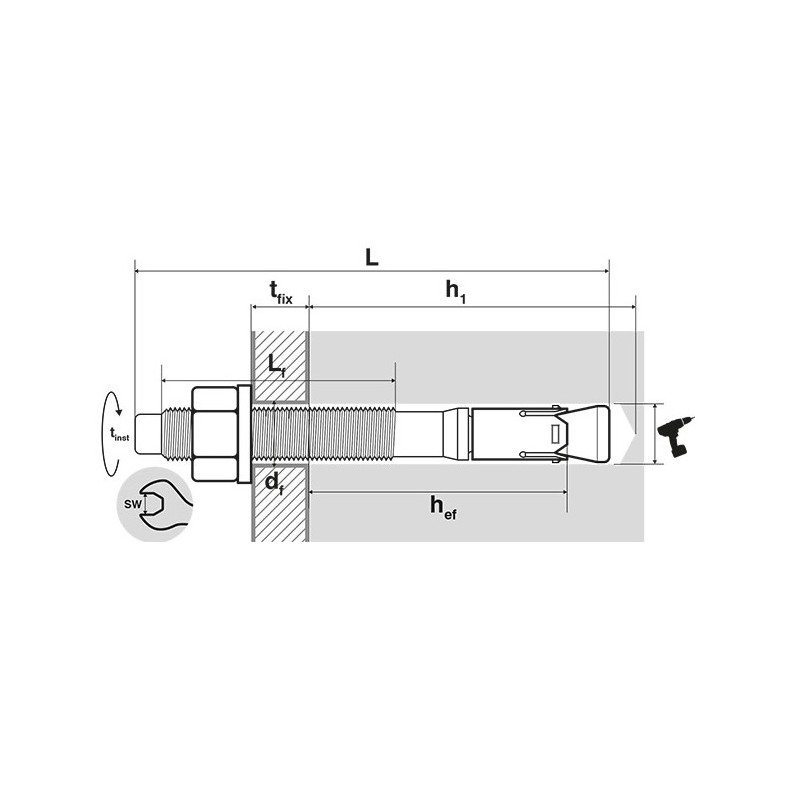 Scell-it 50 Goujons d'ancrage A4-BZ2-12X100 inox A4 M12x100mm Scell-It Kobleo Scell-it 50 Goujons d'ancrage A4-BZ2-12X100 inox A4 M12x100mm Scell-It Kobleo