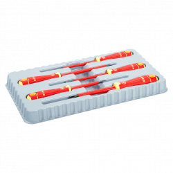 Bahco 5 Tournevis isolés B220.005 pour vis Phillips et vis à fente Bahco Kobleo