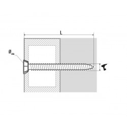 Scell-it 50 Vis de fixation BTS75252F directe huisserie TF D7.5x252mm Scell-It Kobleo