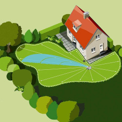 Gardena Arroseur de surface 350 m² AquaContour Comfort Kobleo