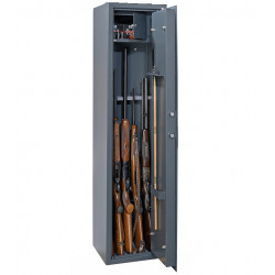 Thirard Armoire à fusils à code modifiable 1450x350x300 mm 5/7 fusils CARDIFF Kobleo