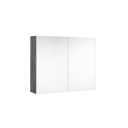 Allibert Armoire de toilette 60 cm 2 portes miroir 2 étagères chêne vintage Loo Kobleo