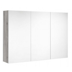 Allibert Armoire toilette 100 cm avec 3 portes miroir et 6 étagères blanc brill Kobleo