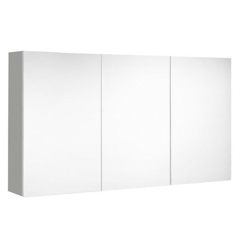 Allibert Armoire toilette 120 cm avec 3 portes miroir et 6 étagères gris ultra  Kobleo