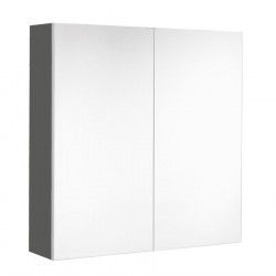 Allibert Armoire de toilette 60 cm 2 portes 2 étagères gris mat Look Kobleo