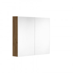 Allibert Armoire de toilette 60 cm 2 portes miroir 2 étagères chêne halifax Loo Kobleo