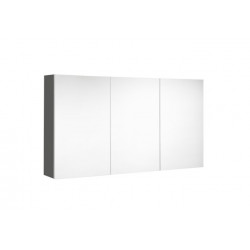 Allibert Armoire de toilette 120 cm 3 portes miroir 6 étagères gris onyx mat Sa Kobleo
