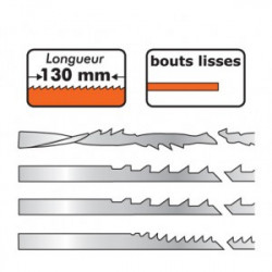 Leman Assortiment 12 Lames à Chantourner Bout Lisse Kobleo