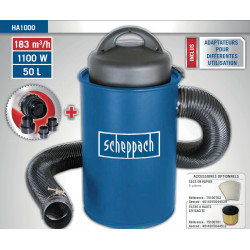 Scheppach Aspirateur d'atelier 50 litres 1100W HA 1000 Scheppach Kobleo