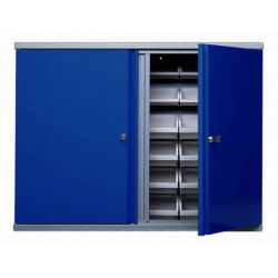 Kupper Armoire murale 80cm 2 portes 36 rangements bleu marine Kupper Kobleo