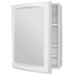 Allibert Armoire toilette 37cm porte pivotante 3 étagères blanc mat AIDA Kobleo