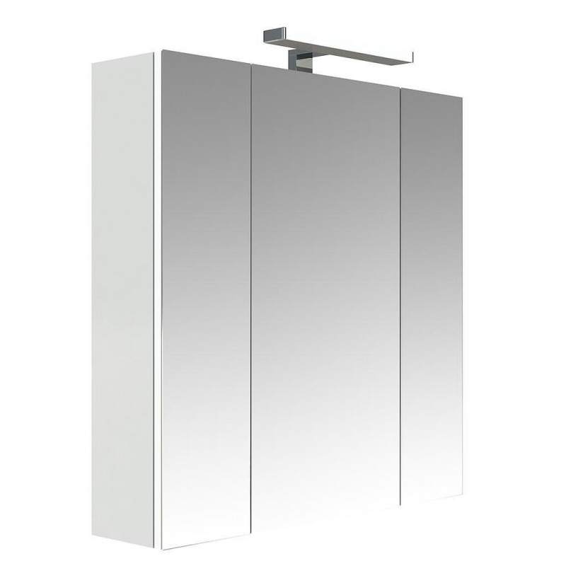Allibert Armoire de toilette Juno 70cm 3 portes miroirs blanc brillant Allibert Kobleo
