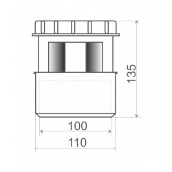 Regiplast Aérateur à membrane PVC Diam 110 mm Kobleo