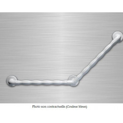 Akw Barre d'appui ergonomique coudée 135° 450x450mm bleue (Accessibilité P Kobleo