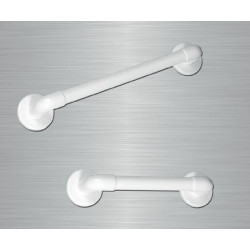 Akw Barre d'appui lisse droite 300mm blanc Accessibilité PMR Akw Kobleo