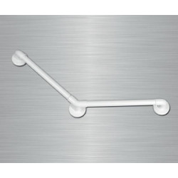 Akw Barre d'appui lisse coudée 135° 300x300mm blanc Accessibilité PMR Akw Kobleo