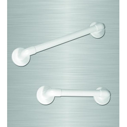 Akw Barre d'appui droite lisse renforcée 600mm blanche Accessibilité PMR Akw Kobleo
