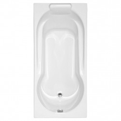 Allibert Baignoire rectangulaire bain-douche 170x70 cm 175 L repose-tête intégr Kobleo