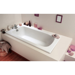 Allibert Baignoire rectangulaire gain de place 120x70 cm Blanc FLAVIS Kobleo