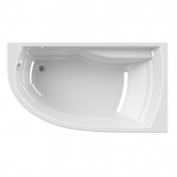 Allibert Baignoire d'angle asymétrique gauche 160x90cm Acrylam blanc DIVA GAIN  Kobleo