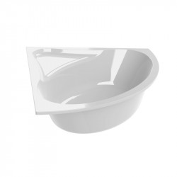 Allibert Baignoire d'angle acrylique 135x135x525-54 cm 190 L blanc pieds Diva C Kobleo