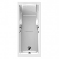 Allibert Baignoire rectangulaire 175 x 75 cm bain-douche en Puretex 225 L Lodge Kobleo