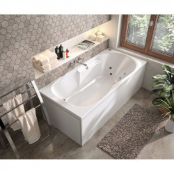 Allibert Baignoire balnéo rectangulaire 170 x 80 cm 220 L Cooléo Kobleo