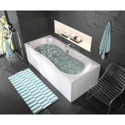 Allibert Baignoire balnéo rectangulaire 180 x 80 x 53-535 cm 4 buses dorsales P Kobleo