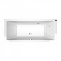 Allibert Baignoire balnéo rectangulaire 170 x 75 cm 4 buses dorsales blanc Zéna Kobleo