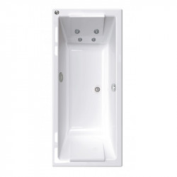 Allibert Baignoire balnéo rectangulaire 170x75x51-515cm double dos coloris blan Kobleo