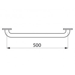 Delabie Barre droite Basic blanc Diam 32 mm 500 mm Kobleo