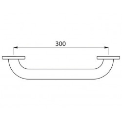 Delabie Barre droite Basic blanc Diam 32 mm 300 mm Kobleo