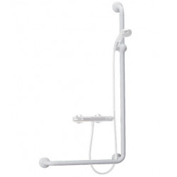 Pellet Barre de douche en L Diam 33 mm Polyalu Kobleo