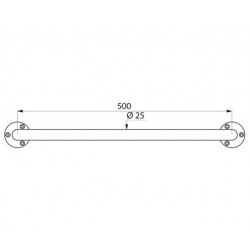 Delabie Barre droite Eco D25mm 500mm Inox poli brillant Delabie Kobleo
