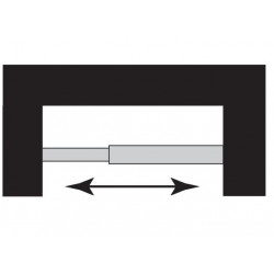 Bossini Barre droite extensible en aluminium anodisé 100 à 180 cm Kobleo