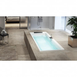 Novellini Baignoire rectangulaire standard 180 x 80 cm à encastrer finition doux Kobleo