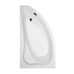 Leda Baignoire asymétrique version gauche 145x95 cm 100 L Blanc FIRST LINE Kobleo