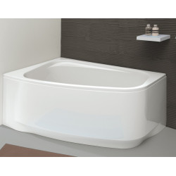 Leda Baignoire asymétrique Gauche 140x85 cm 179 L Blanc FRISBEE Kobleo