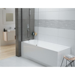 Leda Baignoire rectangulaire 140x70 cm 170 L Blanc FRISBEE Kobleo
