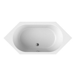 Leda Baignoire hexagonale 190x90cm Blanc 276 L FRISBEE Kobleo