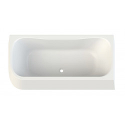Leda Baignoire asymétrique d'angle Gauche 1800x800 mm 286 L blanc GARBO Kobleo