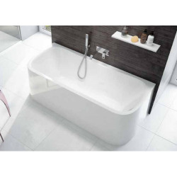 Leda Baignoire murale rectangle 1800x800 mm 286 L blanc GARBO Kobleo
