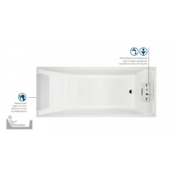 Novellini Baignoire rectangulaire brillant 190x80 cm fond plat encastrer pieds S Kobleo Novellini Baignoire rectangulaire brillant 190x80 cm fond plat encastrer pieds S Kobleo