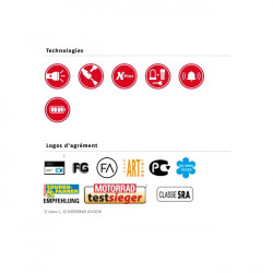 Abus Bloque-disque Granit Detecto XPlus 8077 II orange pêne 19mm Abus Kobleo