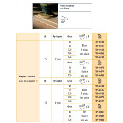 Sidamo Blister De 5 Disques Velcrops D.125 Gr.240 8 Trous Anti-Enc Kobleo