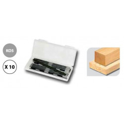 Leman Boite 10 Fers de Rabot Reversibles Carbure 82 X 5,5 X 1,1 Leman Kobleo