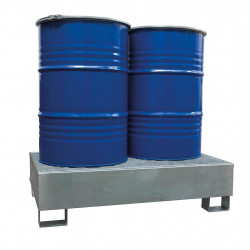 Stockman Bac de rétention en acier galvanisé capacité 220 L 2 fûts BRG2 Stockman Kobleo