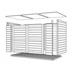 Baltic Abri à vélos CYKEL bois massif 14mm 2,02m2 Baltic Kobleo